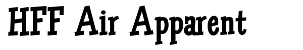 HFF Air Apparent font preview